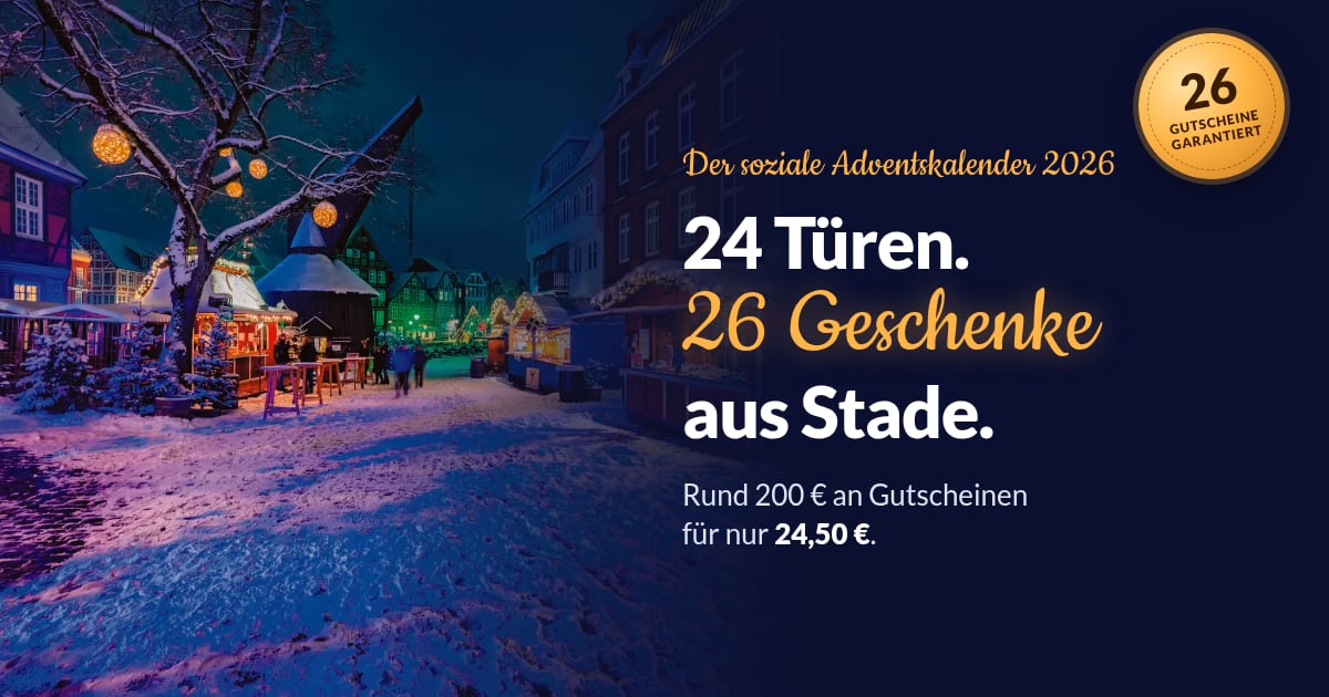 24 Türen, 26 Geschenke aus Stade